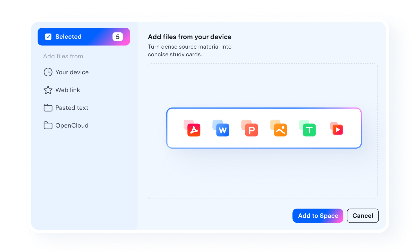 Add Your PDFs and Files