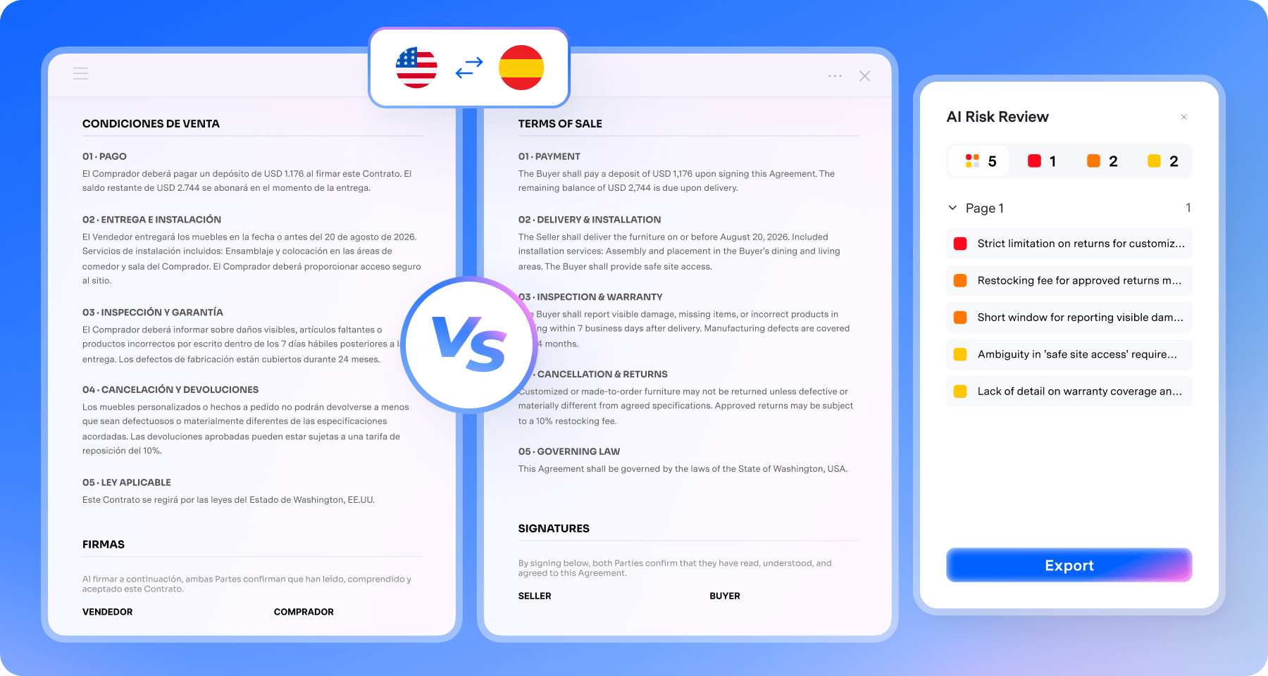 Translate, Compare, and Review Contracts in One PDF Workflow