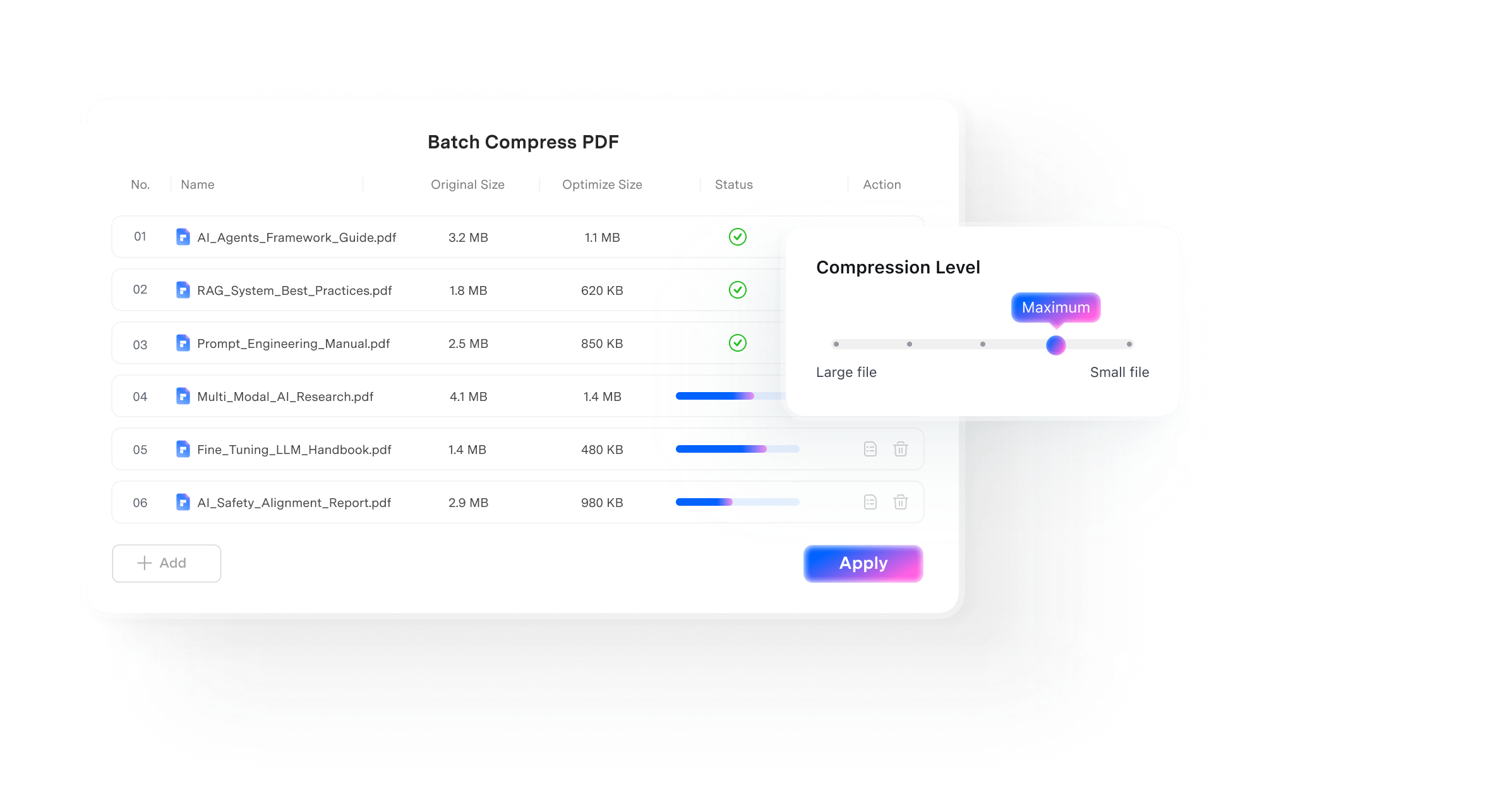 Reduce PDF size without losing quality