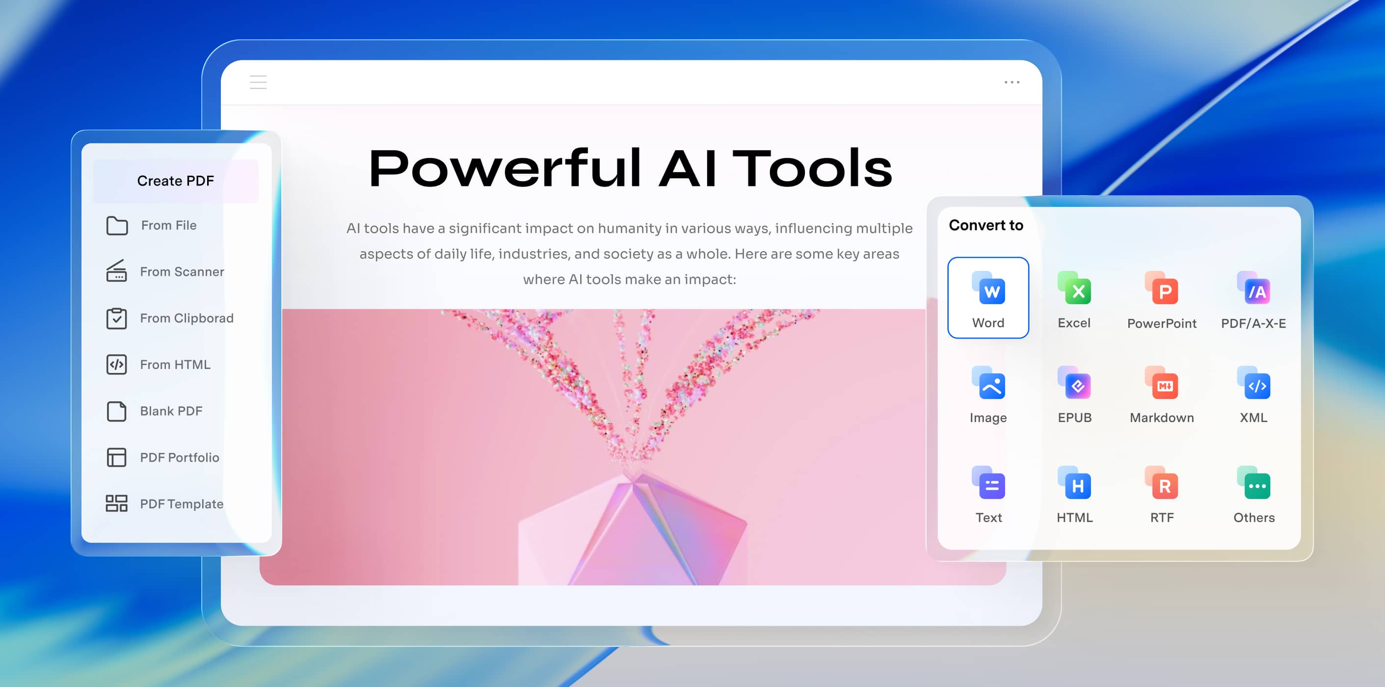 Convert PDFs to Word, Excel, PowerPoint, and other formats