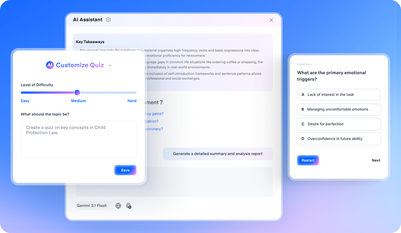 create quizzes in seconds.