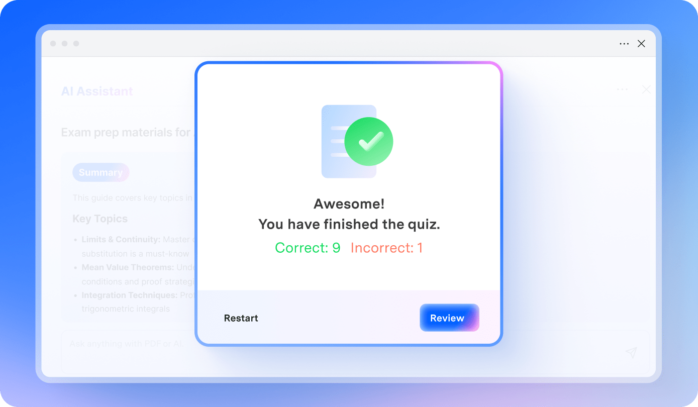 Practice until you master every topic.