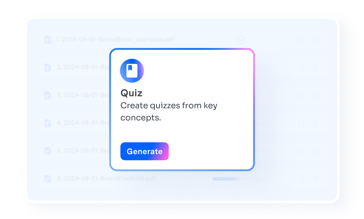 Generate quiz from PDF