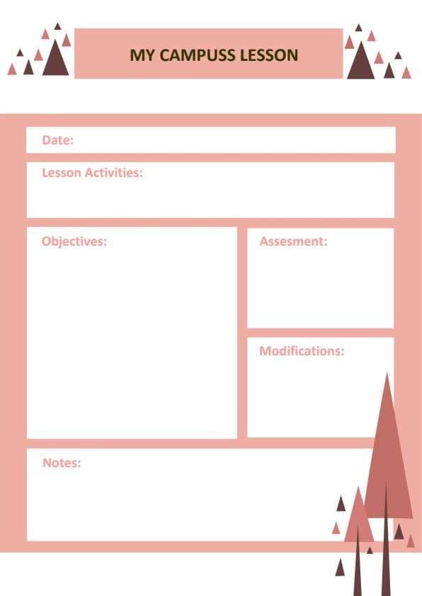 Customize a printable Campus Lesson PDF