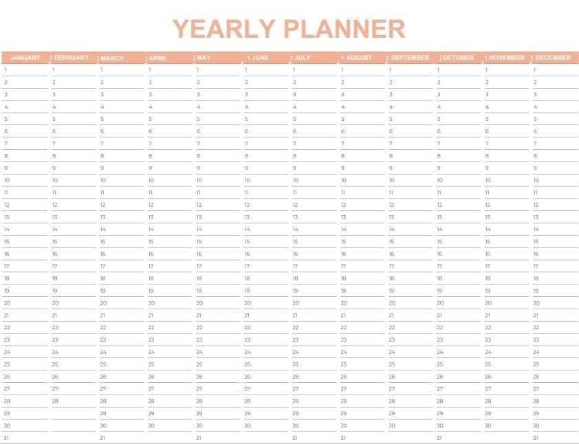 yearly planner