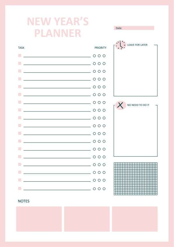 Yearly planner
