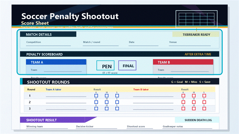 Personalizar una hoja PDF imprimible para registrar una tanda de penaltis