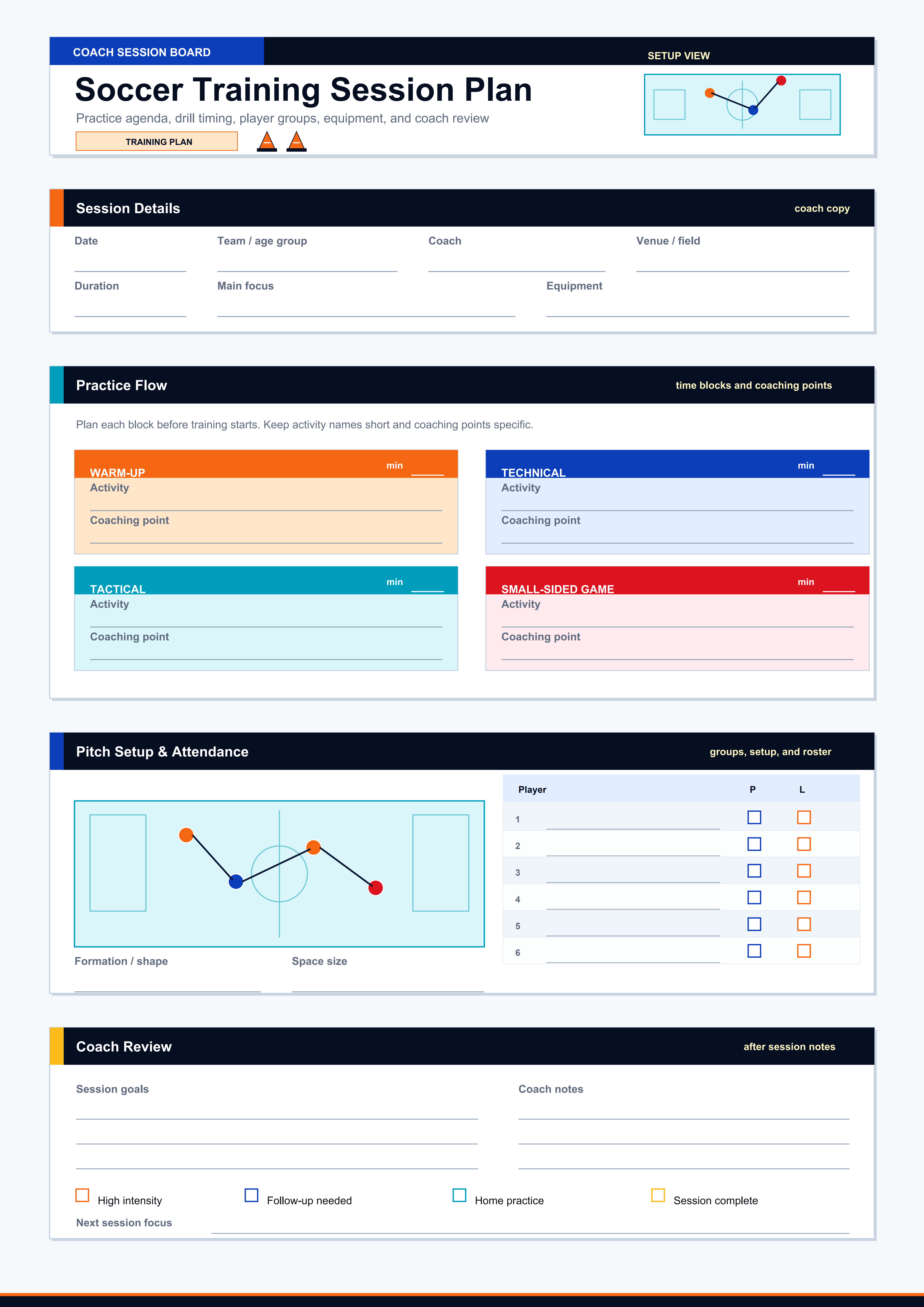 soccer training session plan