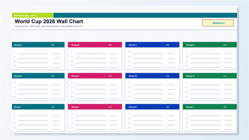 Customize a World Cup 2026 Wall Chart PDF