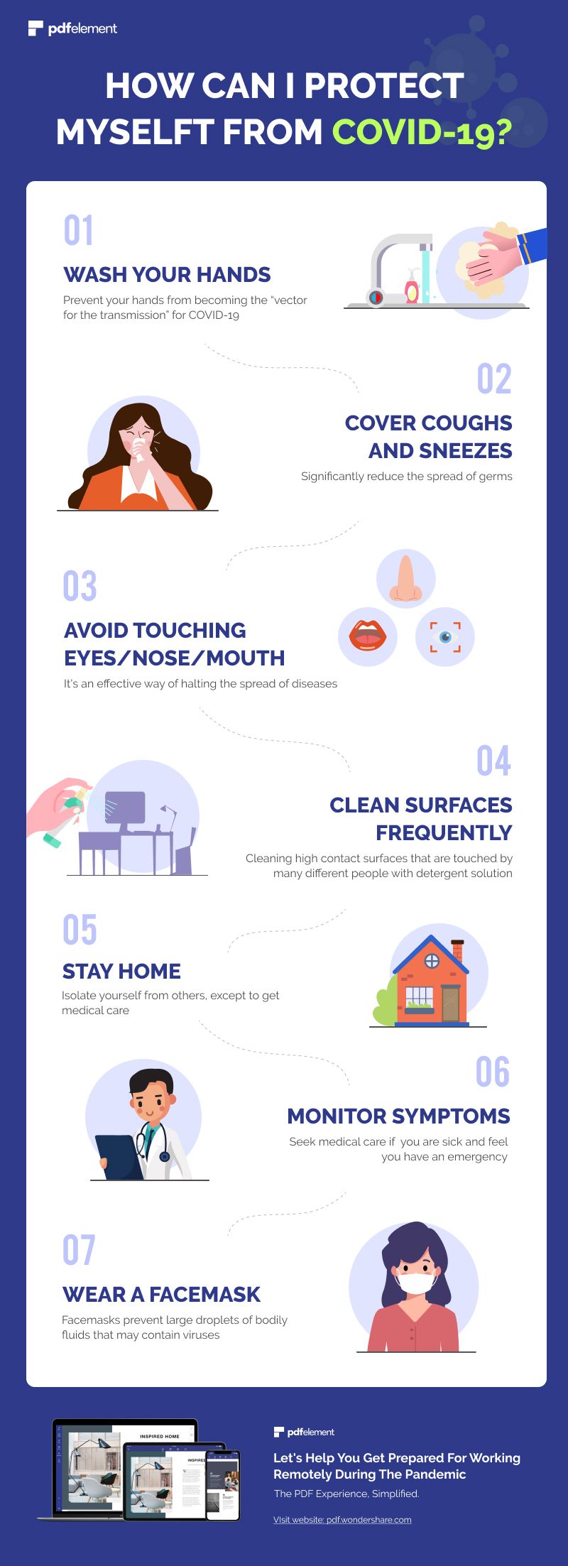 infographic 7 steps to protect yourself from covid-19