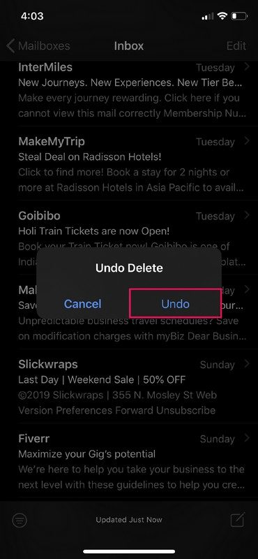 Gelöschte E-Mails auf iOS 14 wiederherstellen