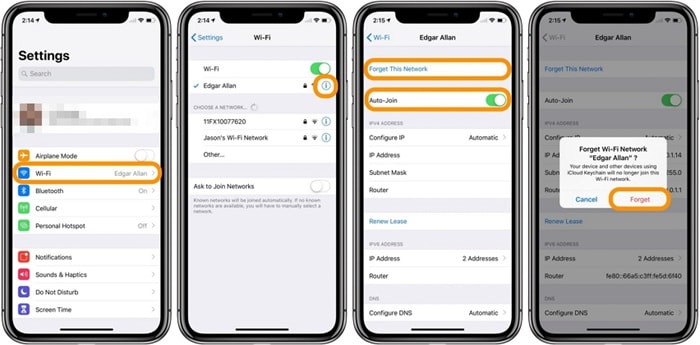 keep an iphone/ipad from dropping wifi signals on ios 14