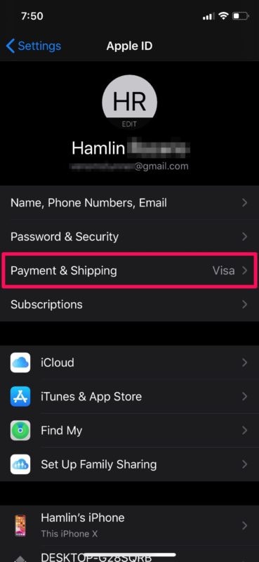 remove apple id payment method on ios 14 iphone&ipad