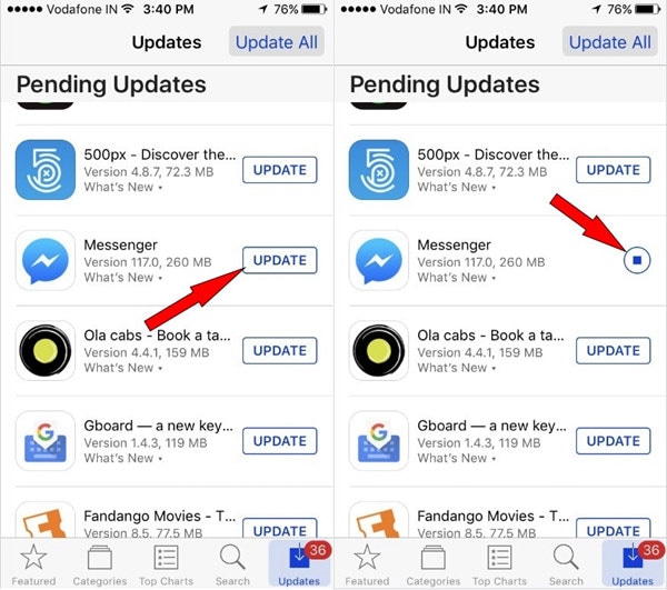 how to uninstall messenger app on iphone