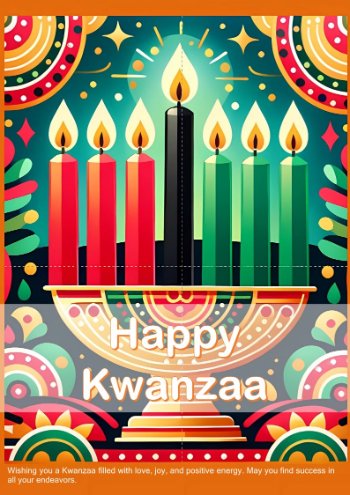 card with warm kwanzaa greeting