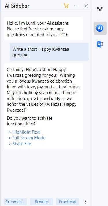 generating a kwanzaa greeting
