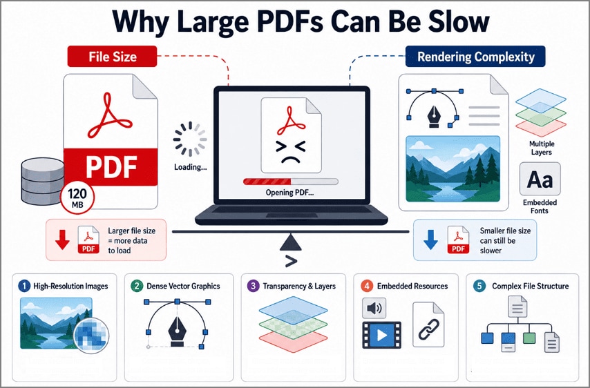 why large pdfs are slow