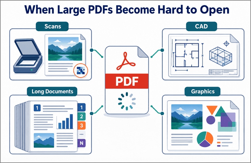 large pdf problem types