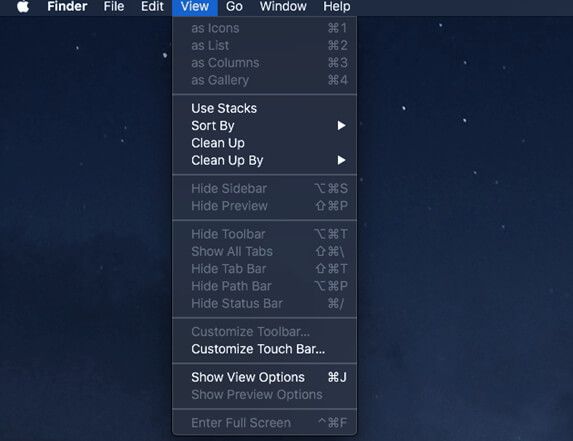set up and customize stacks in os 10.14