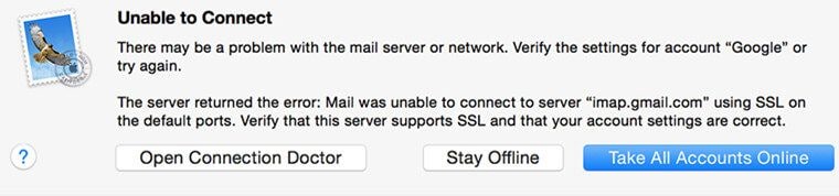 Behebung von Mail-Problemen nach dem macos 10.14 Update