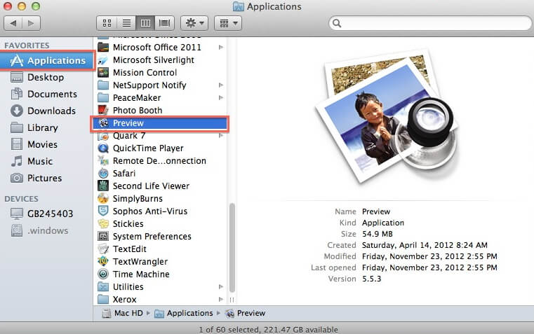 preview software for mac