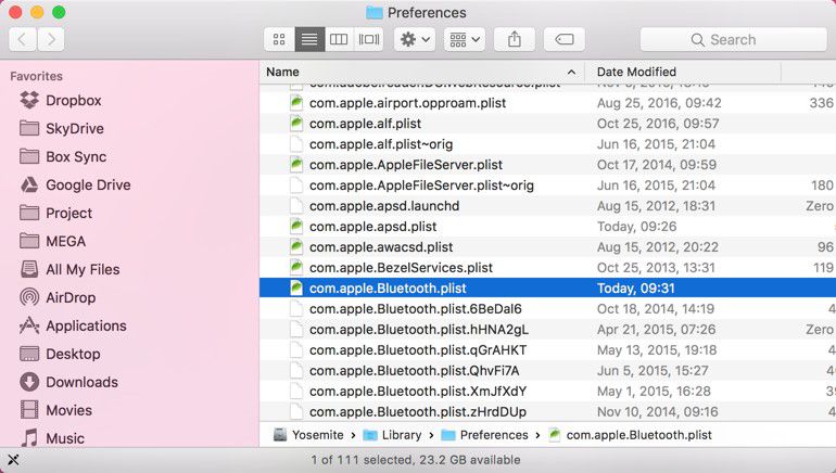 Delete Relevant Library Files to fix 'bluetooth not available' error on macos 10.15