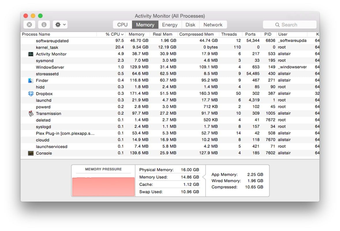Exzessive Nutzung des MacBook Pro für macOS 10.15