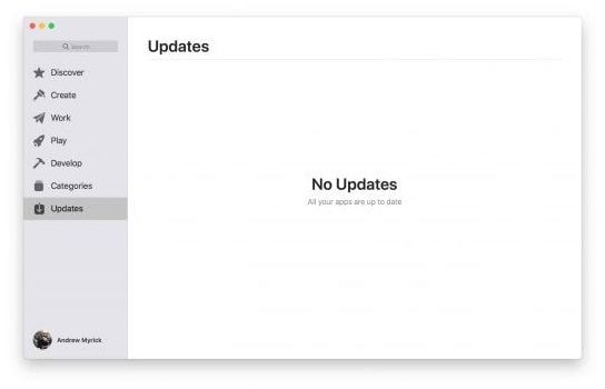 no updates available for macOS 10.15