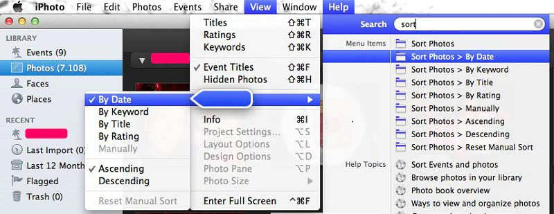 search mac iphoto for video files