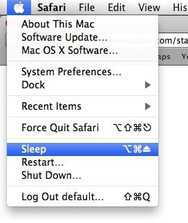 Turning on Sleep Mode for macOS 10.15