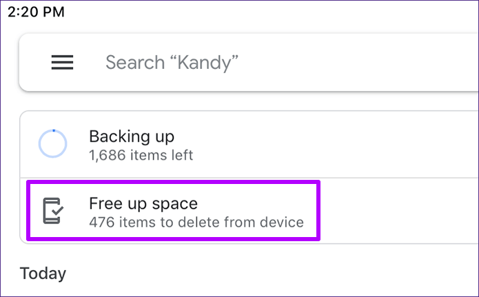 free up space with google photos
