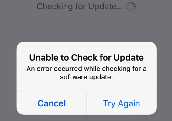 iOS 13 Update hängt fest