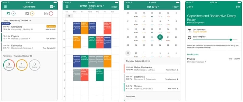 my study life ios app design