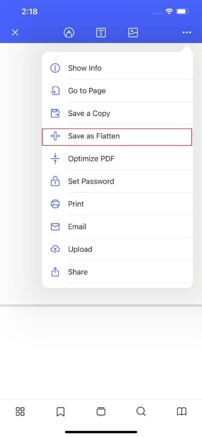 select the option of save as flatten