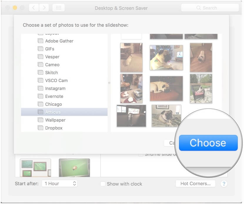 change mac screen saver