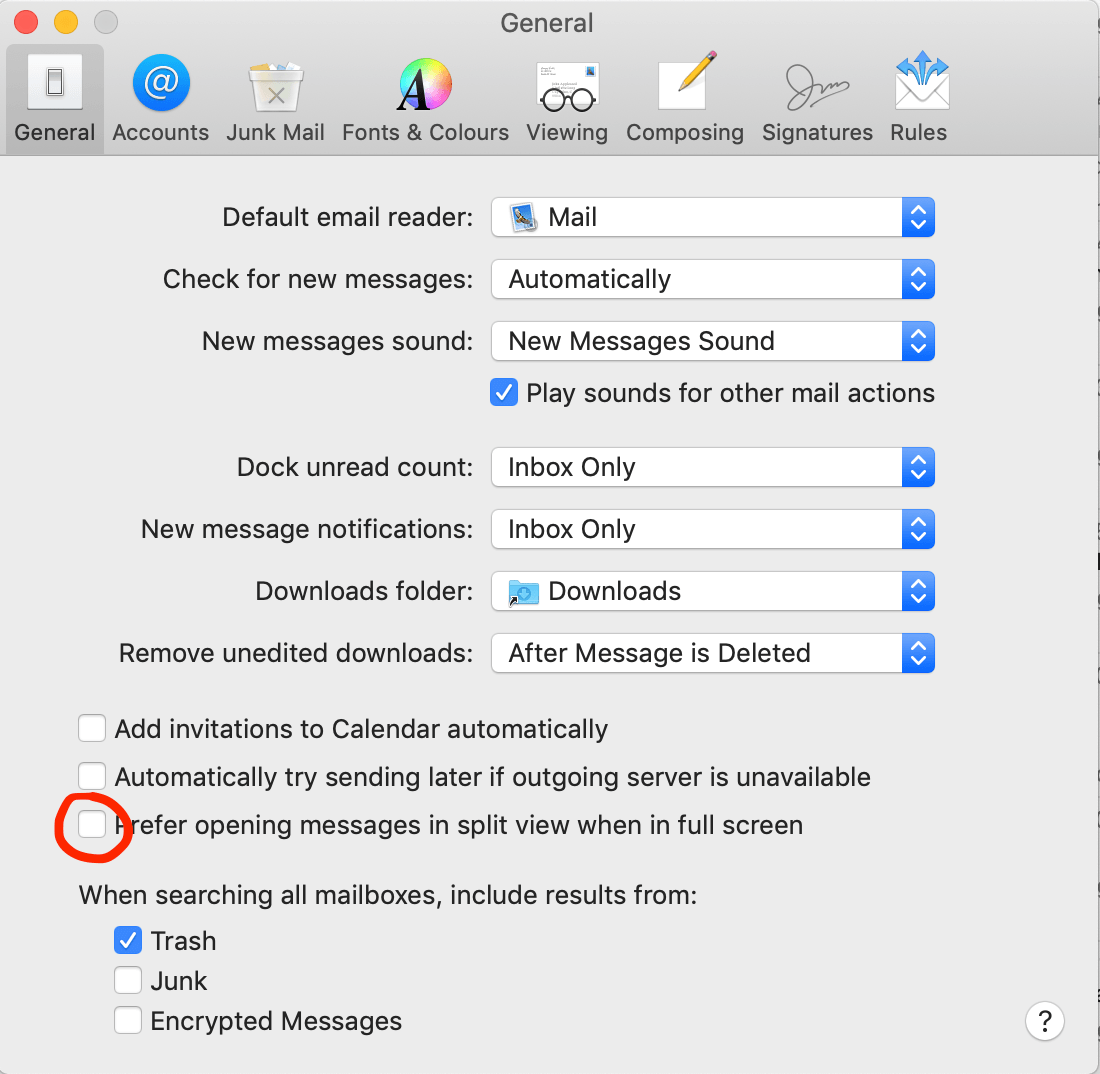 mail app keeps popping up in the background in macos 10.15