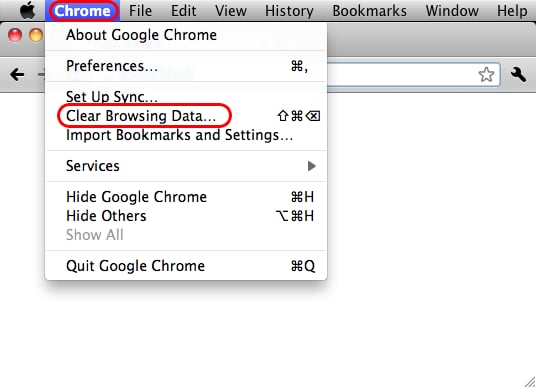 como limpar todos os seus dados de usuário chrome antigos no mac os 10.15