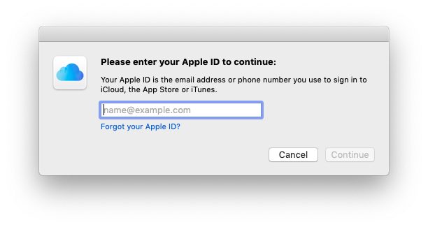 eine Apple-ID unter mac os 10.15 wechseln