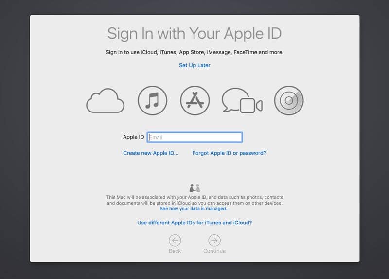 signing in apple id