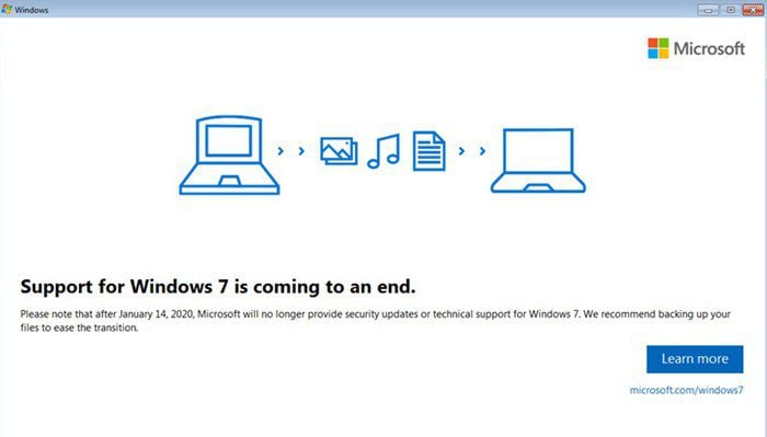 Windows 7 Ende der Lebensdauer