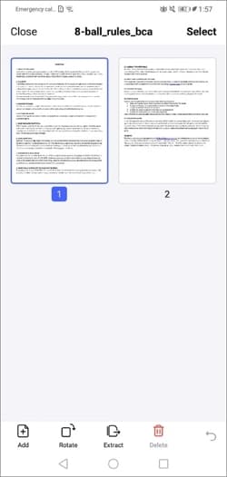 delete extra page in pdf android