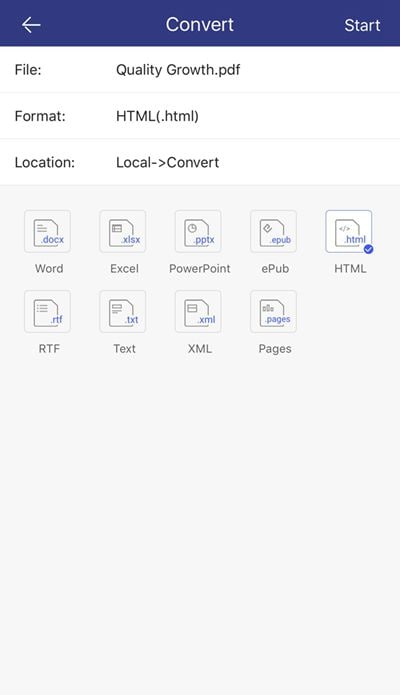 convert pdf to html on ipad