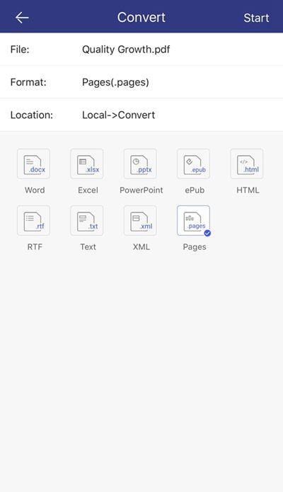 convertire pdf in pages su ipad