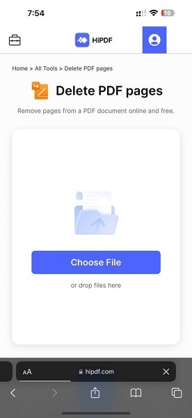 choose file hipdf