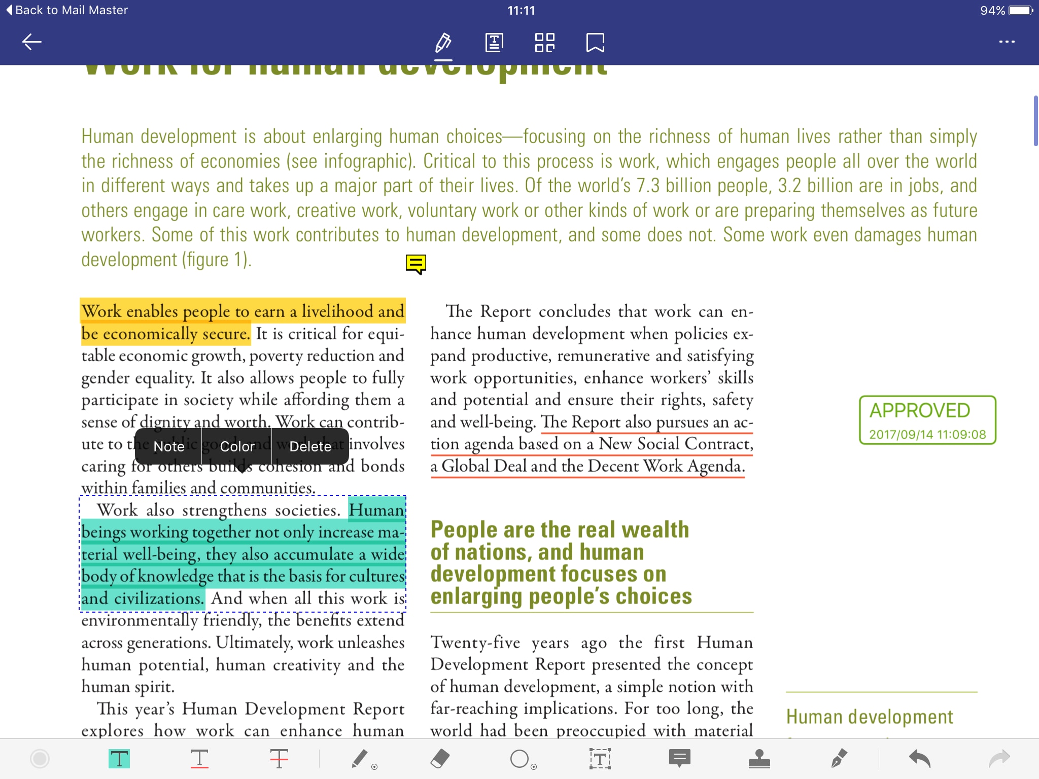 ipad highlight pdf