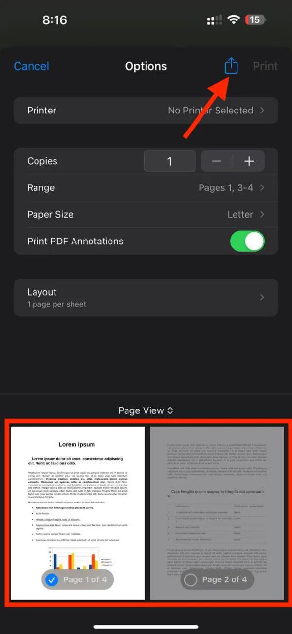 combine images to pdf iphone