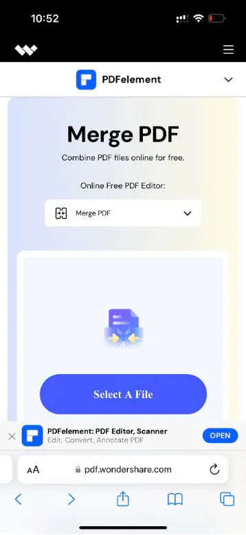 pdfelement online merge pdf