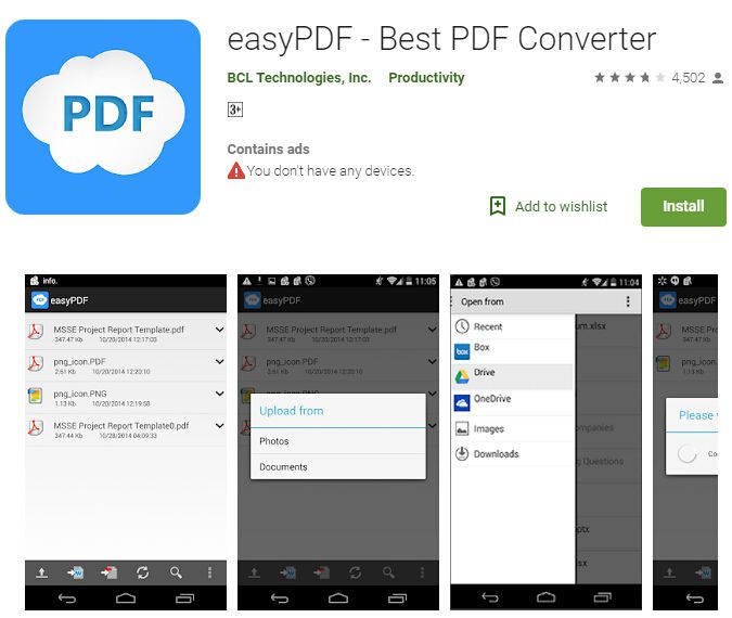 App zum Konvertieren von PDF in Word für Android