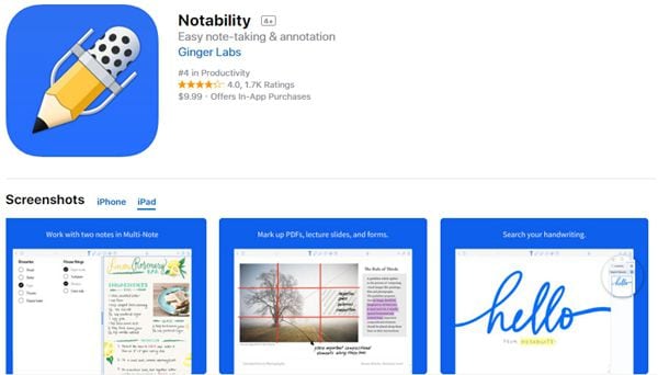 beste pdf notitie app voor ipad