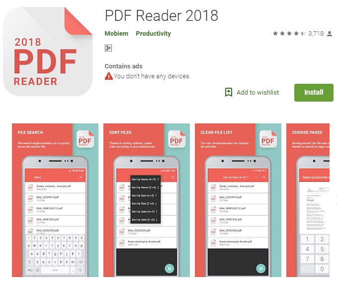 Öffnen von PDF-Dateien auf dem Android